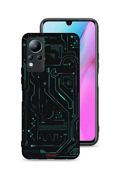 Tolwak غطاء حماية لهاتف Infinix Note 11 - دوائر فنية رقمية - شاشة متعددة