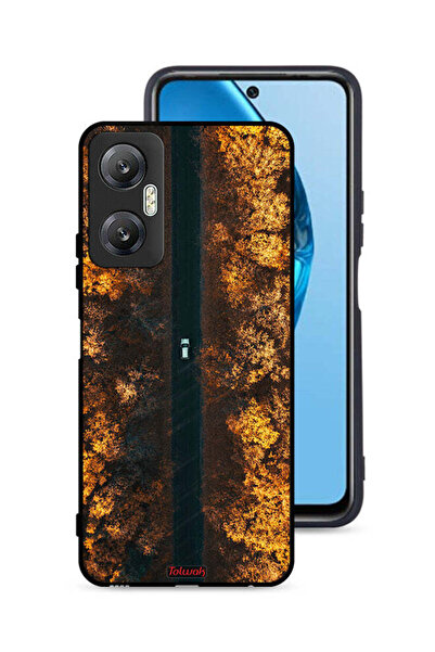 Tolwak غطاء حماية لهاتف Infinix Hot 20 5G بتصميم طريق في أشجار الخريف