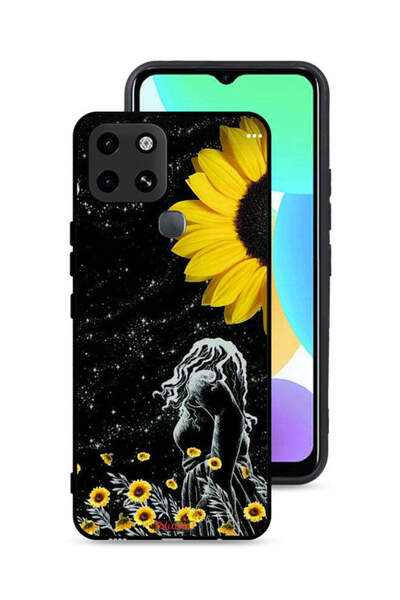 Tolwak غطاء حماية من إنفينيكس سمارت 6 بتصميم فتاة تنظر إلى القمر