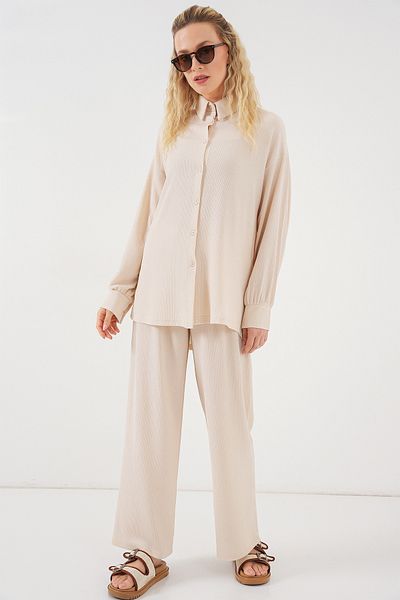 Bigdart 5858 Knitted Double Suit - M. Cream