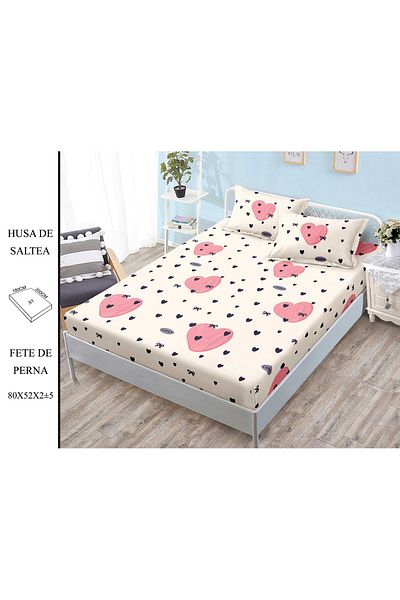 CHIRASO CHIRASO Set Bed Cover, Fine Cotton, 180x200 cm and 2 Pillowcases 80x52 cm