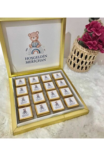 rüyaevitasarım 32 li Çikolata Kutusu BEBEK HEDİYELİK DOĞUM DOĞUM GÜNÜ SÜNNET ...
