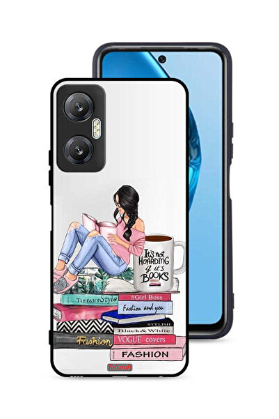 Tolwak غطاء حماية لهاتف Infinix Hot 20 5G، تصميم فتاة وكتب أزياء فنية