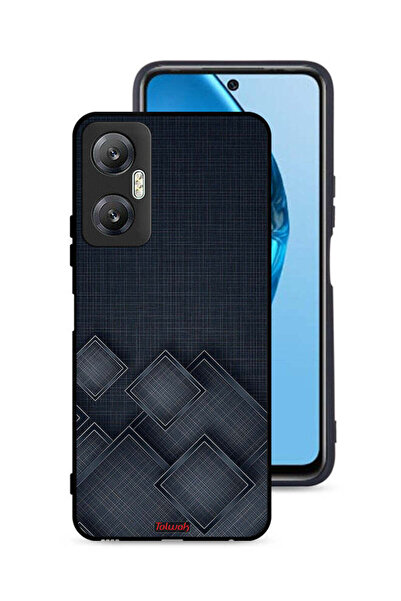 Tolwak غطاء حماية لهاتف Infinix Hot 20 5G بنقشة مربعات على القماش