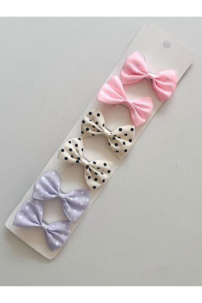 COOLMINIES Baby Girl Polka Dot Children's 6-Piece Bow Clip Buckle Set