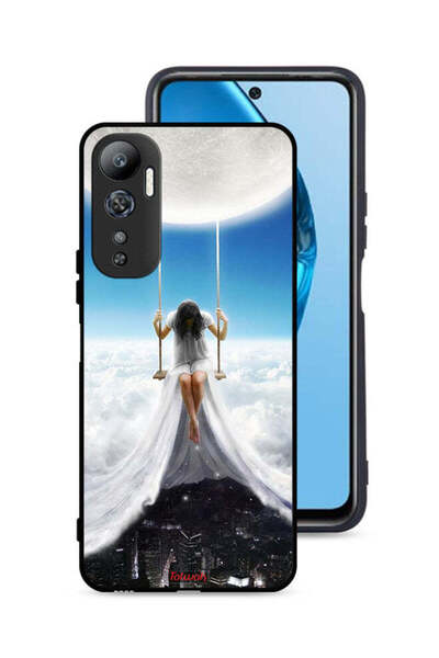 Tolwak غطاء حماية لهاتف Infinix Hot 20 4G برسومات مدينة الغيوم والقمر