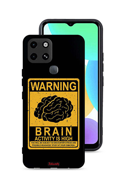 Tolwak غطاء حماية لهاتف Infinix Smart 6 تحذير من ارتفاع نشاط الدماغ