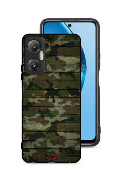 Tolwak غطاء حماية لهاتف Infinix Hot 20 5G بنمط خشبي مموه