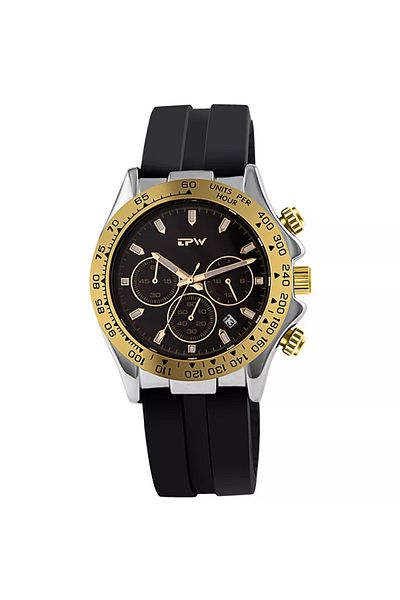 MBrands men's watch chronograph, date display, Japanese quartz mechanism Black