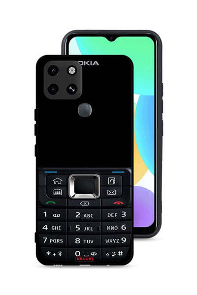 Tolwak غطاء حماية لهاتف Infinix Smart 6 بنمط هاتف قديم