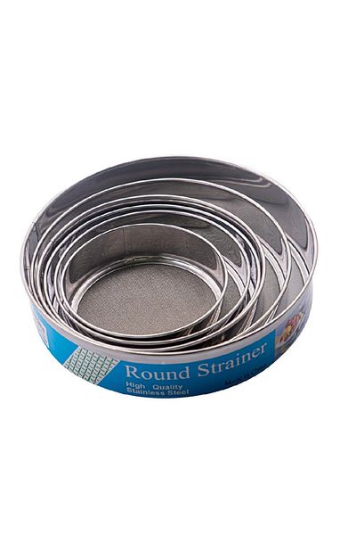 BASURRAH 6-piece silver stainless steel sieve