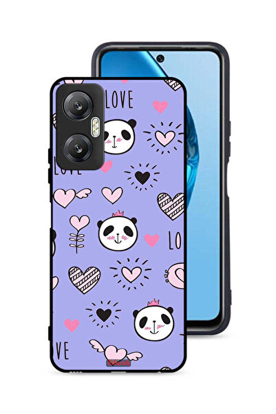 Tolwak غطاء حماية لهاتف Infinix Hot 20 5G بطبعة Love And Panda Doodle