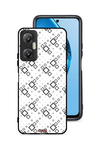 Tolwak غطاء حماية لهاتف Infinix Hot 20 5G بتصميم مربع تجريدي فني رقمي
