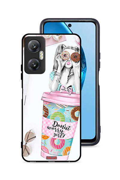 Tolwak غطاء حماية لهاتف Infinix Hot 20 5G بتصميم Donut Worry Girl