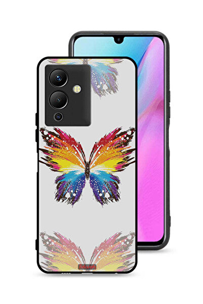 Tolwak غطاء حماية لهاتف Infinix Note 12 5G بخلفية بسيطة وفن رقمي وبساطة الفراشة