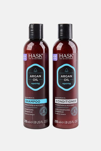 HASK Argan Oil Repairing Shampoo And Conditioner, 470ml