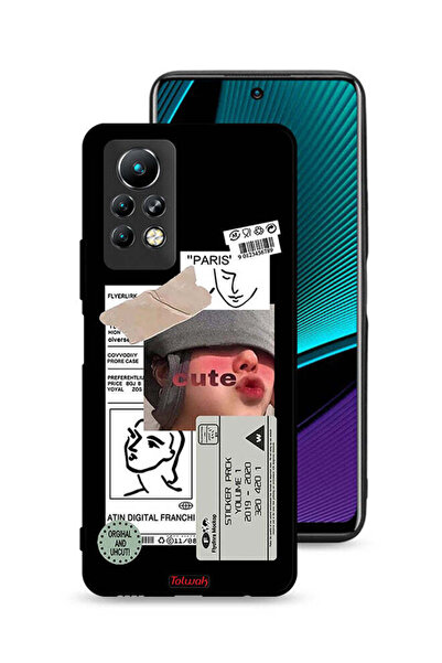 Tolwak غطاء حماية لجهاز Infinix Note 11 Pro بملصق لطيف