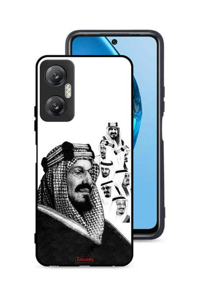 Tolwak غطاء حماية لهاتف Infinix Hot 20 5G، ملصق فني أبيض وأسود لملوك المملكة ...