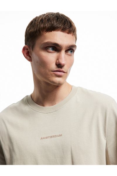 Koton Cotton Crew Neck Regular Fit Short Sleeve Printed T-Shirt