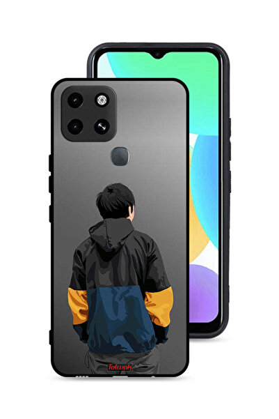 Tolwak غطاء حماية لهاتف إنفينيكس سمارت 6 بتصميم صورة فنية لولد