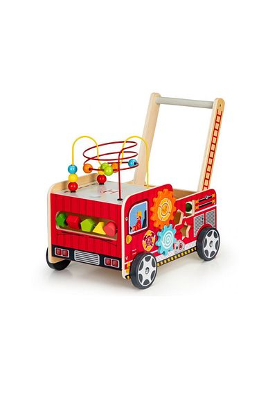 ideal STORE Premergator Educativ din Lemn pentru Copii, Bigshot BSTL09025, Model Camion Pompieri, Aceesorii, Mul