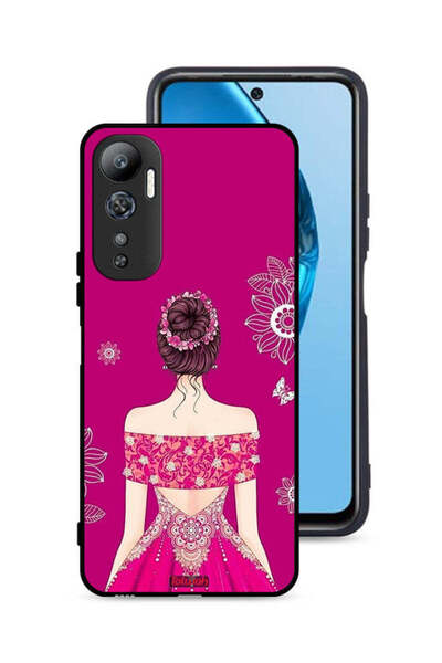 Tolwak غطاء حماية لهاتف Infinix Hot 20 4G برسومات فتاة وزهور
