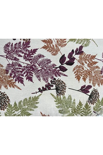Butik 100% Cotton Purple Spring Branch Patterned Single Pique Set