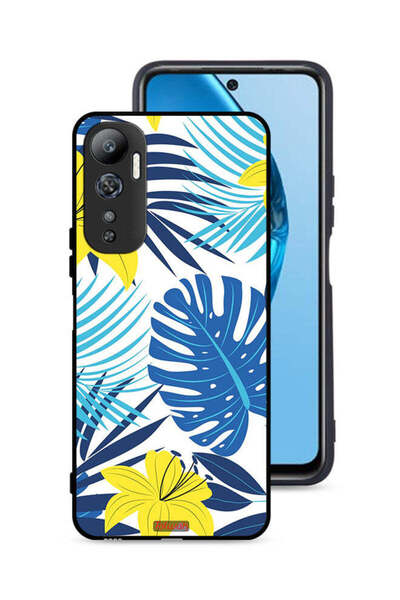 Tolwak غطاء حماية لهاتف Infinix Hot 20 4G بنقشة ريش وزهور