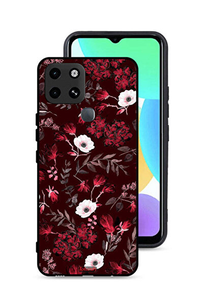 Tolwak غطاء حماية لهاتف إنفينيكس سمارت 6 بنقشة زهور صغيرة وأوراق استوائية