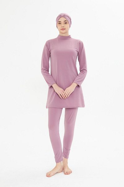 Fantasy Full Covered Lycra Hijab Swimsuit Pink 3485-P