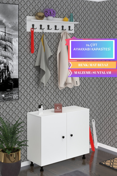 Kenzlife Portmanto Ayakkabılık Ve Askılık Sandal4 Byzbyz 68*120*32 Yirmidört ...