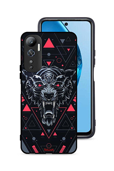 Tolwak غطاء حماية لهاتف Infinix Hot 20 4G بتصميم الذئب المتمايل