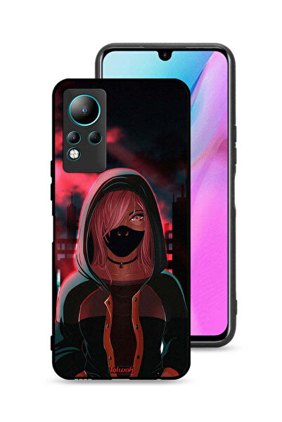 Tolwak غطاء حماية لهاتف Infinix Note 11 برسومات فتاة ترتدي قناعًا