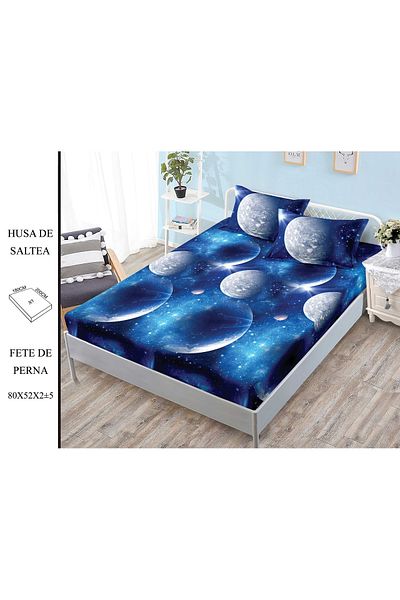 CHIRASO CHIRASO Set Bed Cover, Fine Cotton, 180x200 cm and 2 Pillowcases 80x52 cm