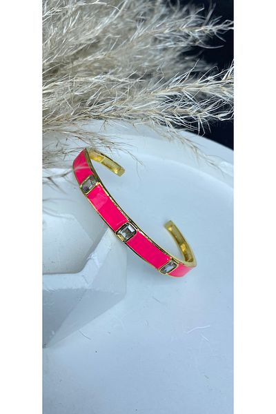 ismim bijuteri Women's Enameled Handcuffs Adjustable