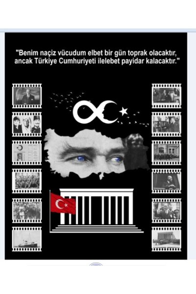 PROMISEBACKDROP2 10 Kasım Atatürk'ü Anma, Kumaş Arka Fon 250x200 Ek Dikişli