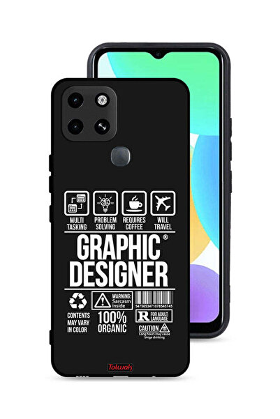 Tolwak غطاء حماية لهاتف Infinix Smart 6 - ملصق مصمم جرافيكي