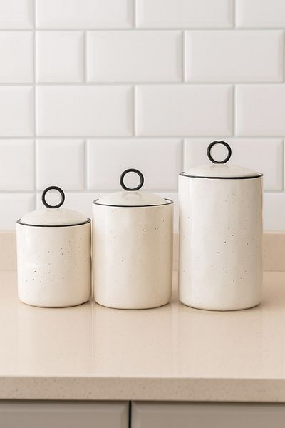 Qerhome Premium Three Sizes Porcelain Silicone Vacuum Lid Kitchen Spice Rack