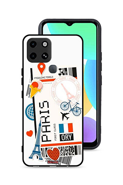 Tolwak غطاء حماية لهاتف Infinix Smart 6 بملصق باريس