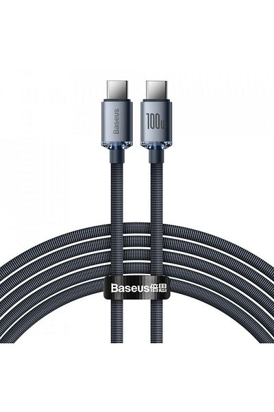 Baseus Type-C to Type-C data cable, 100W, 2m, Baseus Crystal Shine (CAJY000701) - Black