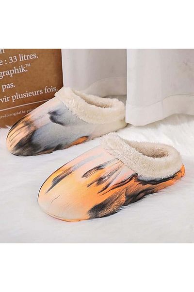 MBrands Slippers, winter clogs MBrands, fur lined, water resistant Orange 44-45