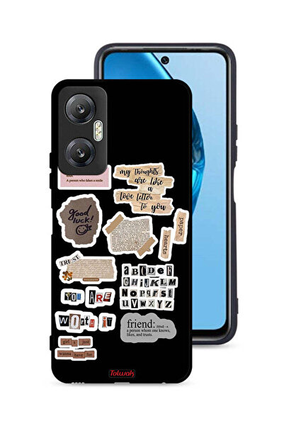 Tolwak غطاء حماية لهاتف Infinix Hot 20 5G مع ملصقات اقتباسات الحظ السعيد