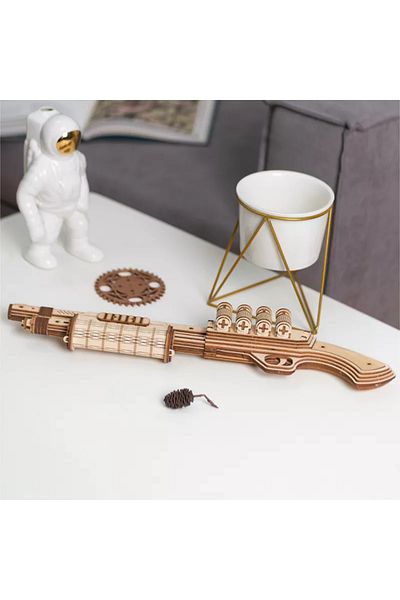 MBrands 3D puzzle, wooden construction set, soldiers as targets, 170 pieces, DIY
