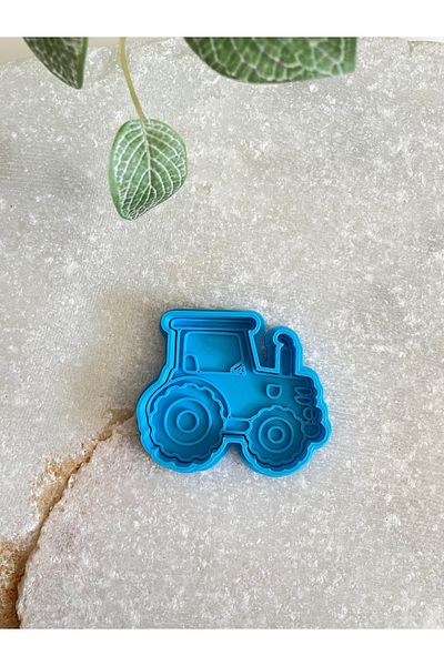 By Selen Suyolcu Tractor Cookie Stamp and Cutter