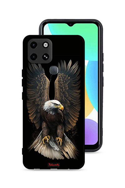 Tolwak غطاء حماية لهاتف إنفينيكس سمارت 6 بتصميم أجنحة النسر المنتشر