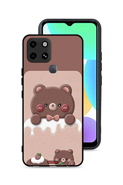 Tolwak غطاء حماية لهاتف إنفينيكس سمارت 6 - دب الفراولة