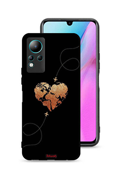 Tolwak Infinix Note 11 Protective Case Cover Airplanes Touching Heart