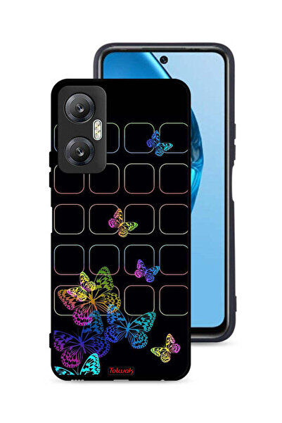 Tolwak غطاء حماية لهاتف Infinix Hot 20 5G بنقشة فراشات ملونة