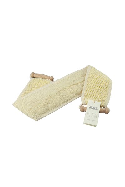 NEFERTARİ Long Massage Loofah with Wooden Handle by Nefertari