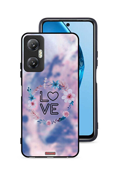 Tolwak غطاء حماية لهاتف Infinix Hot 20 5G برسومات زهور الحب وخاتم فني